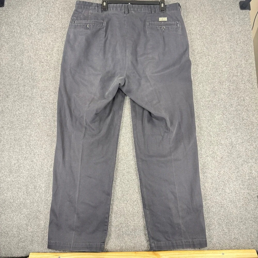Vintage Ralph Lauren Andrew Pant Men 40x32 (Fits 38x30) Navy Double Pleated